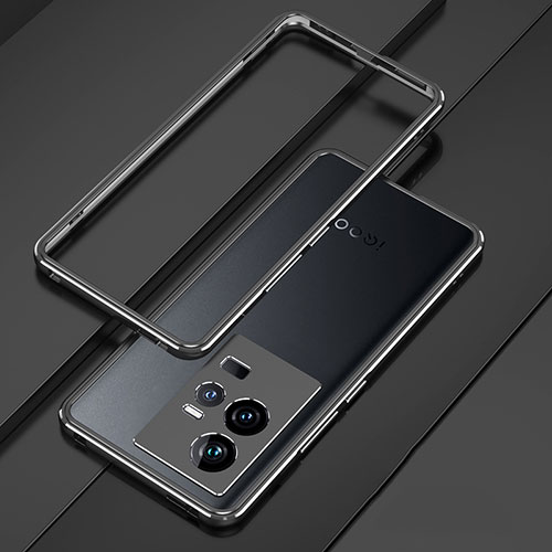 Luxury Aluminum Metal Frame Cover Case for Vivo iQOO 11 5G Black