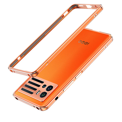 Luxury Aluminum Metal Frame Cover Case for Vivo iQOO 9 Pro 5G Orange