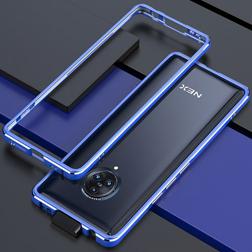 Luxury Aluminum Metal Frame Cover Case for Vivo Nex 3 Blue