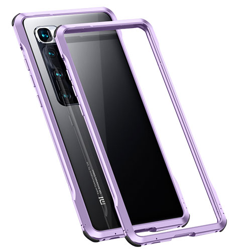 Luxury Aluminum Metal Frame Cover Case for Xiaomi Mi 10 Ultra Purple