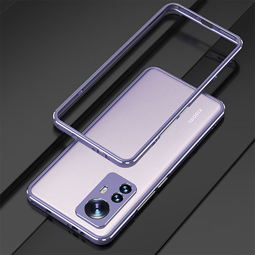 Luxury Aluminum Metal Frame Cover Case for Xiaomi Mi 12X 5G Clove Purple
