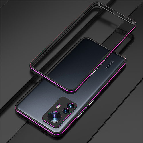 Luxury Aluminum Metal Frame Cover Case for Xiaomi Mi 12X 5G Purple