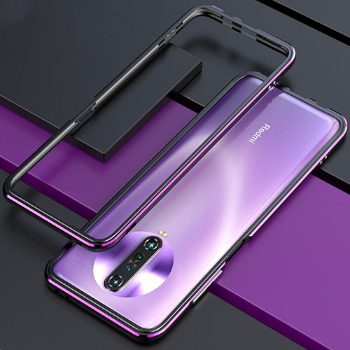 Luxury Aluminum Metal Frame Cover Case for Xiaomi Poco X2 Purple