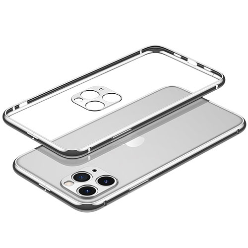 Luxury Aluminum Metal Frame Cover Case JL2 for Apple iPhone 14 Pro Max Silver