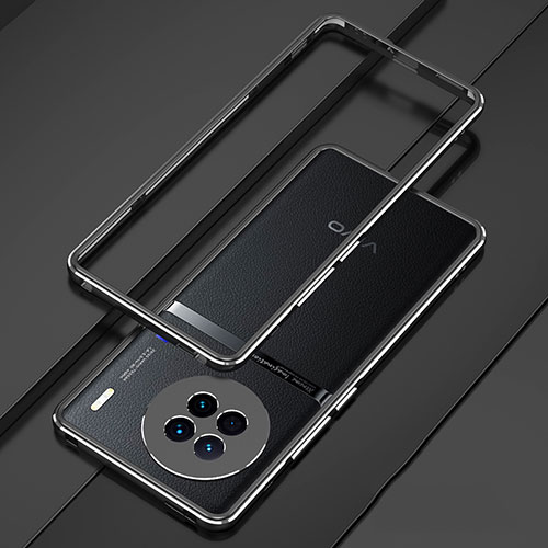 Luxury Aluminum Metal Frame Cover Case JZ1 for Vivo X90 5G Black