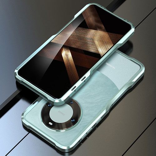 Luxury Aluminum Metal Frame Cover Case LF1 for Huawei Mate 60 Cyan