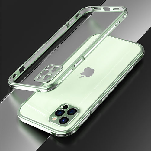 Luxury Aluminum Metal Frame Cover Case N01 for Apple iPhone 12 Pro Matcha Green