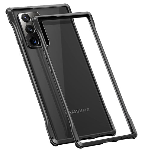 Luxury Aluminum Metal Frame Cover Case N01 for Samsung Galaxy Note 20 Ultra 5G Black