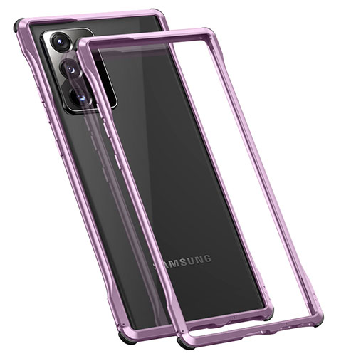 Luxury Aluminum Metal Frame Cover Case N01 for Samsung Galaxy Note 20 Ultra 5G Clove Purple