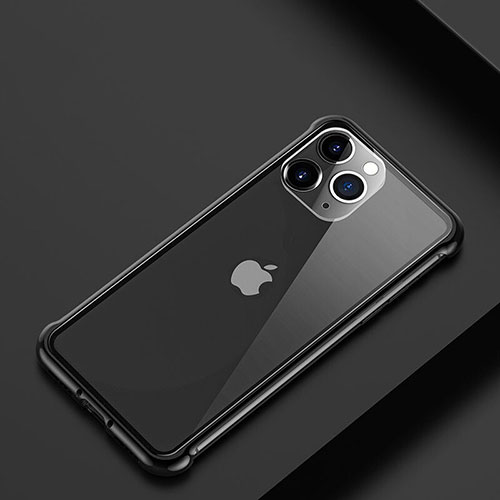 Luxury Aluminum Metal Frame Cover Case T01 for Apple iPhone 11 Pro Black