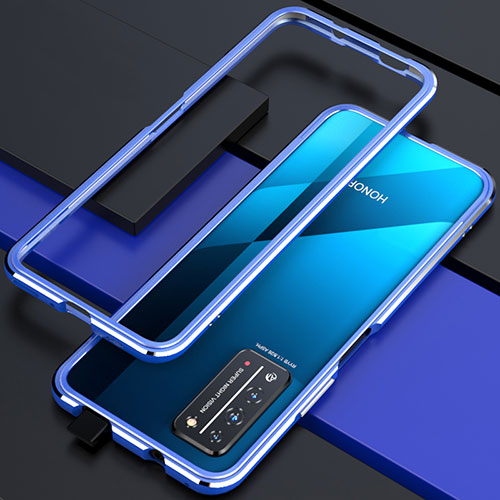 Luxury Aluminum Metal Frame Cover Case T01 for Huawei Honor X10 5G Blue