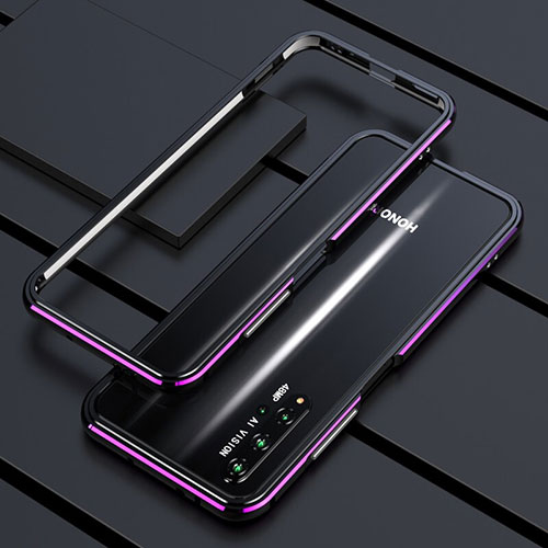 Luxury Aluminum Metal Frame Cover Case T01 for Huawei Nova 5T Purple