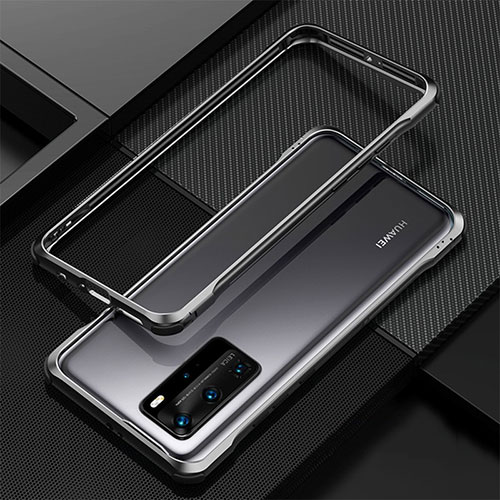 Luxury Aluminum Metal Frame Cover Case T01 for Huawei P40 Pro Black