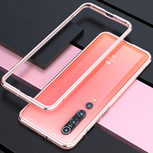 Luxury Aluminum Metal Frame Cover Case T01 for Xiaomi Mi 10 Pro Pink