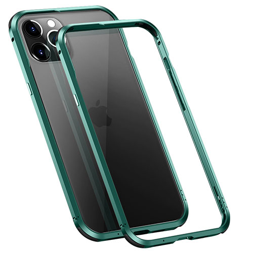 Luxury Aluminum Metal Frame Cover Case T02 for Apple iPhone 12 Pro Max Green