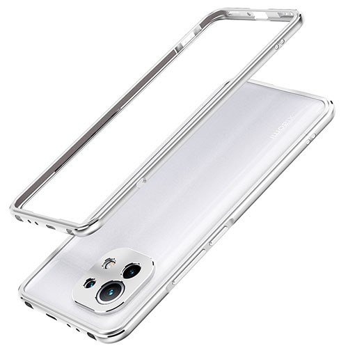 Luxury Aluminum Metal Frame Cover Case T02 for Xiaomi Mi 11 5G Silver