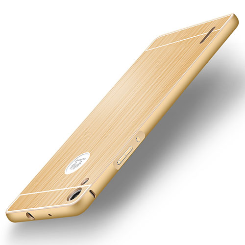 Luxury Aluminum Metal Frame Cover for Huawei Ascend P7 Gold