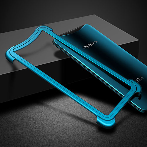Luxury Aluminum Metal Frame Cover for Oppo Find X Super Flash Edition Blue