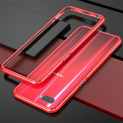 Luxury Aluminum Metal Frame Cover for Oppo RX17 Neo Red