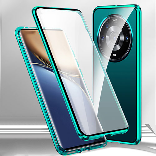 Luxury Aluminum Metal Frame Mirror Cover Case 360 Degrees for Xiaomi Mi 12 Ultra 5G Green