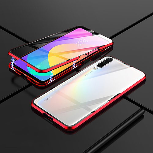 Luxury Aluminum Metal Frame Mirror Cover Case 360 Degrees M01 for Xiaomi CC9e Red