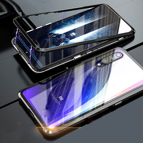 Luxury Aluminum Metal Frame Mirror Cover Case 360 Degrees M01 for Xiaomi Mi 9 Black