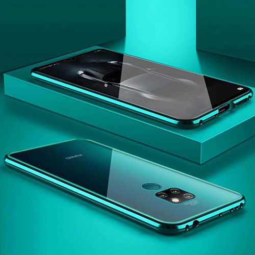 Luxury Aluminum Metal Frame Mirror Cover Case 360 Degrees M02 for Huawei Mate 30 Lite Green