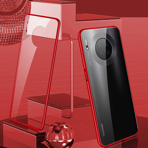 Luxury Aluminum Metal Frame Mirror Cover Case 360 Degrees M03 for Huawei Mate 30 Pro 5G Red