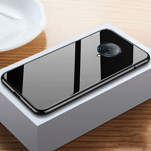 Luxury Aluminum Metal Frame Mirror Cover Case 360 Degrees M06 for Vivo Nex 3 5G Black