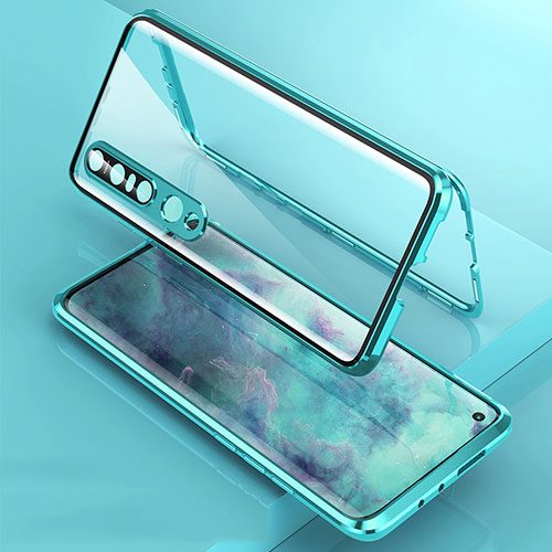 Luxury Aluminum Metal Frame Mirror Cover Case 360 Degrees M06 for Xiaomi Mi 10 Pro Green