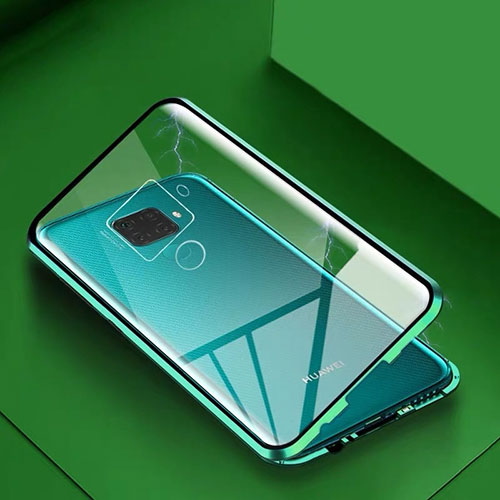 Luxury Aluminum Metal Frame Mirror Cover Case 360 Degrees M07 for Huawei Nova 5z Green