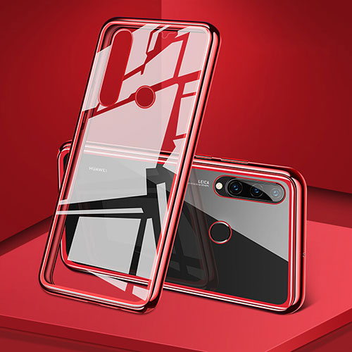 Luxury Aluminum Metal Frame Mirror Cover Case 360 Degrees T02 for Huawei Nova 4e Red