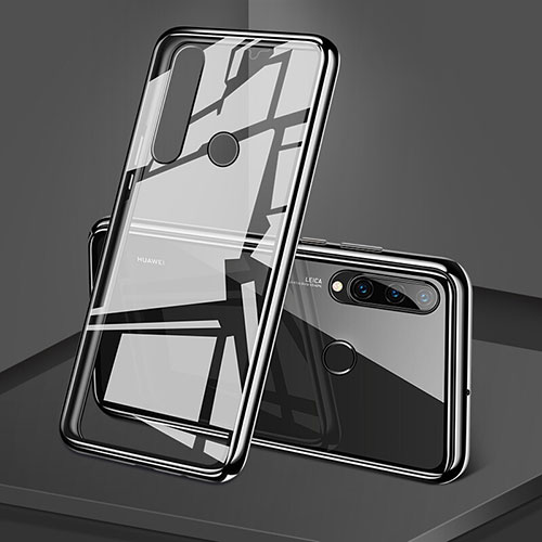 Luxury Aluminum Metal Frame Mirror Cover Case 360 Degrees T02 for Huawei P30 Lite New Edition Black