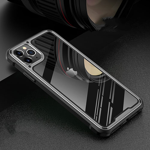 Luxury Aluminum Metal Frame Mirror Cover Case 360 Degrees T03 for Apple iPhone 11 Pro Max Silver