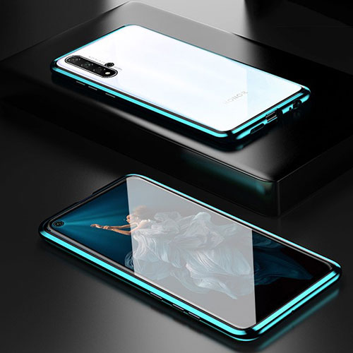 Luxury Aluminum Metal Frame Mirror Cover Case 360 Degrees T03 for Huawei Nova 5T Green