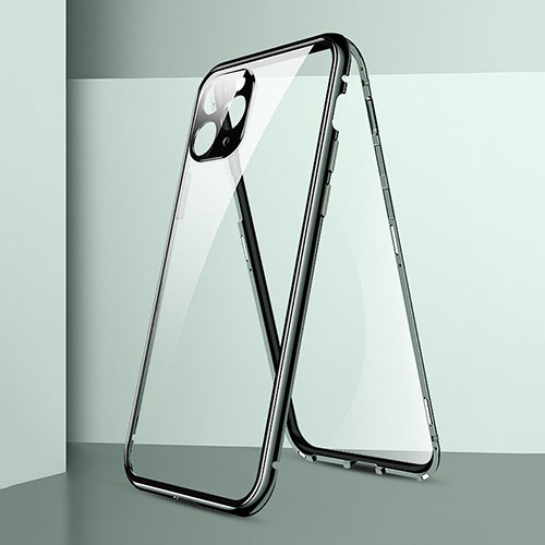 Luxury Aluminum Metal Frame Mirror Cover Case 360 Degrees T05 for Apple iPhone 11 Pro Max Green