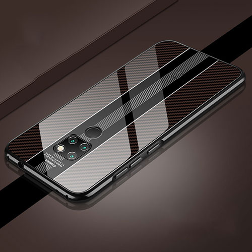 Luxury Aluminum Metal Frame Mirror Cover Case 360 Degrees T08 for Huawei Mate 20 Black