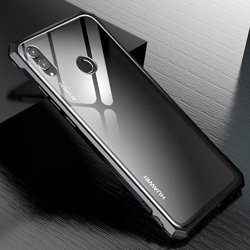 Luxury Aluminum Metal Frame Mirror Cover Case M01 for Huawei Honor View 10 Lite Black