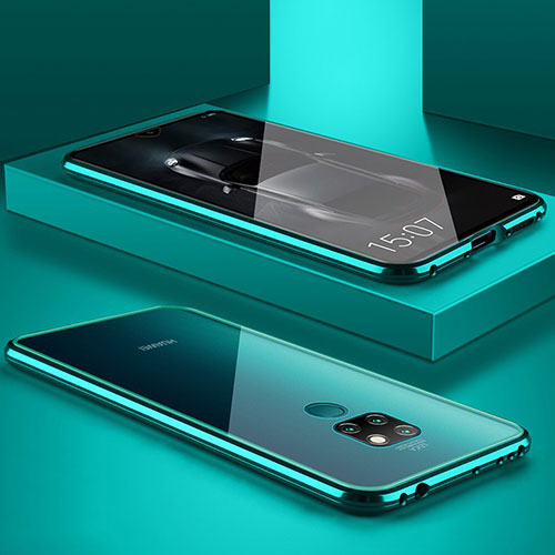 Luxury Aluminum Metal Frame Mirror Cover Case M01 for Huawei Mate 20 Green