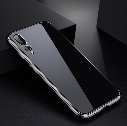 Luxury Aluminum Metal Frame Mirror Cover Case M01 for Huawei P20 Pro Silver