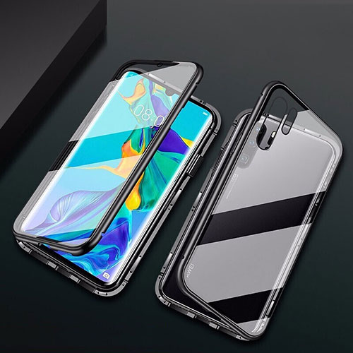 Luxury Aluminum Metal Frame Mirror Cover Case M02 for Huawei P30 Pro New Edition Black