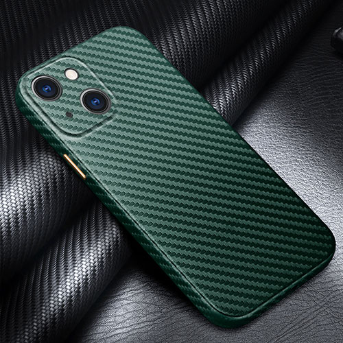 Luxury Carbon Fiber Twill Soft Case C01 for Apple iPhone 13 Green
