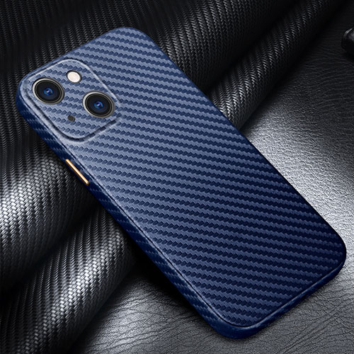 Luxury Carbon Fiber Twill Soft Case C01 for Apple iPhone 13 Mini Blue