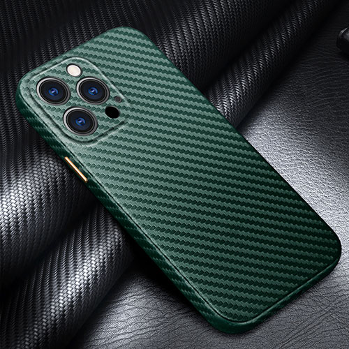 Luxury Carbon Fiber Twill Soft Case C01 for Apple iPhone 13 Pro Green
