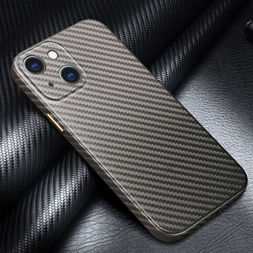 Luxury Carbon Fiber Twill Soft Case C01 for Apple iPhone 14 Plus Gray