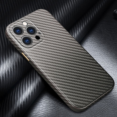 Luxury Carbon Fiber Twill Soft Case C01 for Apple iPhone 14 Pro Max Gray
