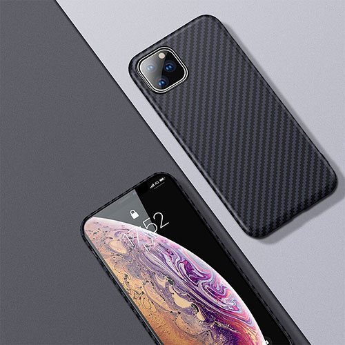 Luxury Carbon Fiber Twill Soft Case Cover for Apple iPhone 11 Pro Black