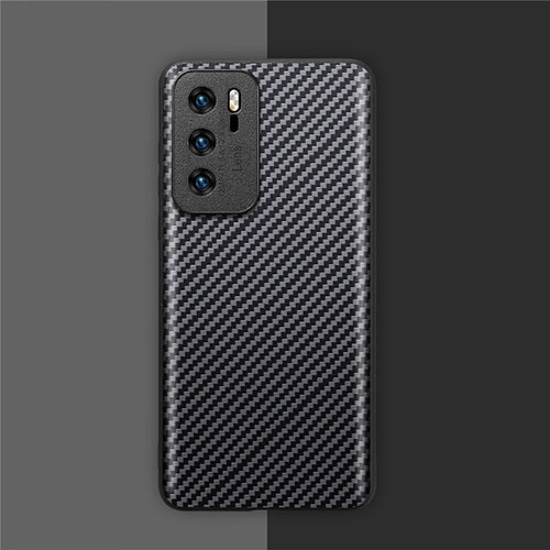 Luxury Carbon Fiber Twill Soft Case Cover for Huawei P40 Black