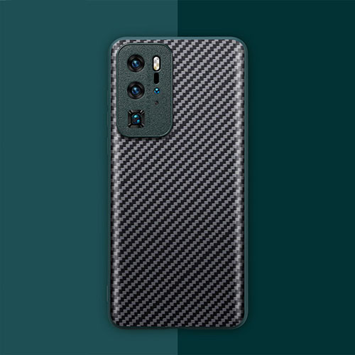 Luxury Carbon Fiber Twill Soft Case Cover for Huawei P40 Pro Cyan