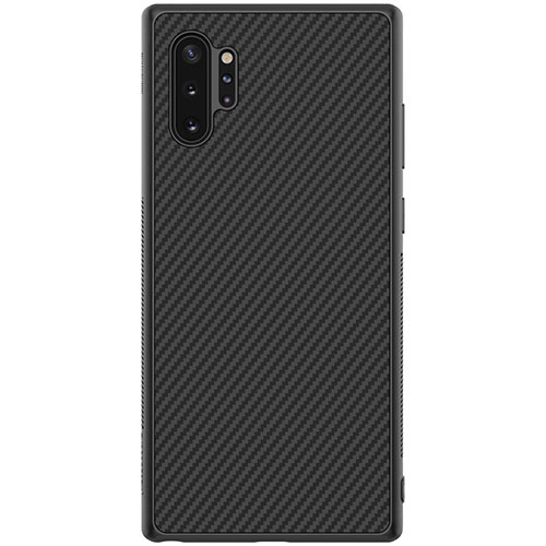 Luxury Carbon Fiber Twill Soft Case Cover for Samsung Galaxy Note 10 Plus 5G Black